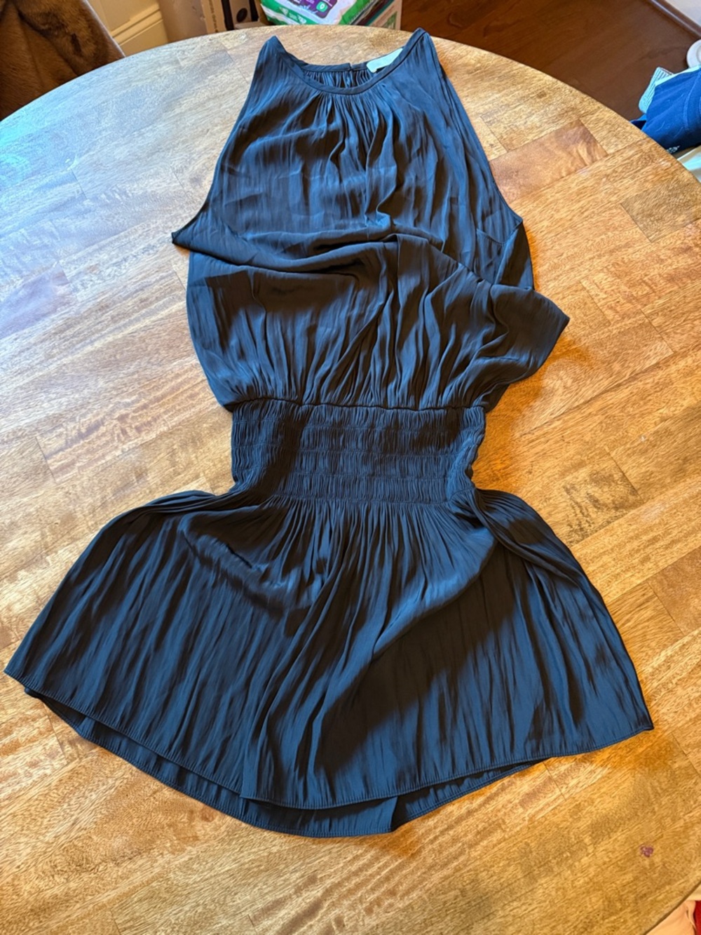 Ramy Brook Black Pleated Midi Dress